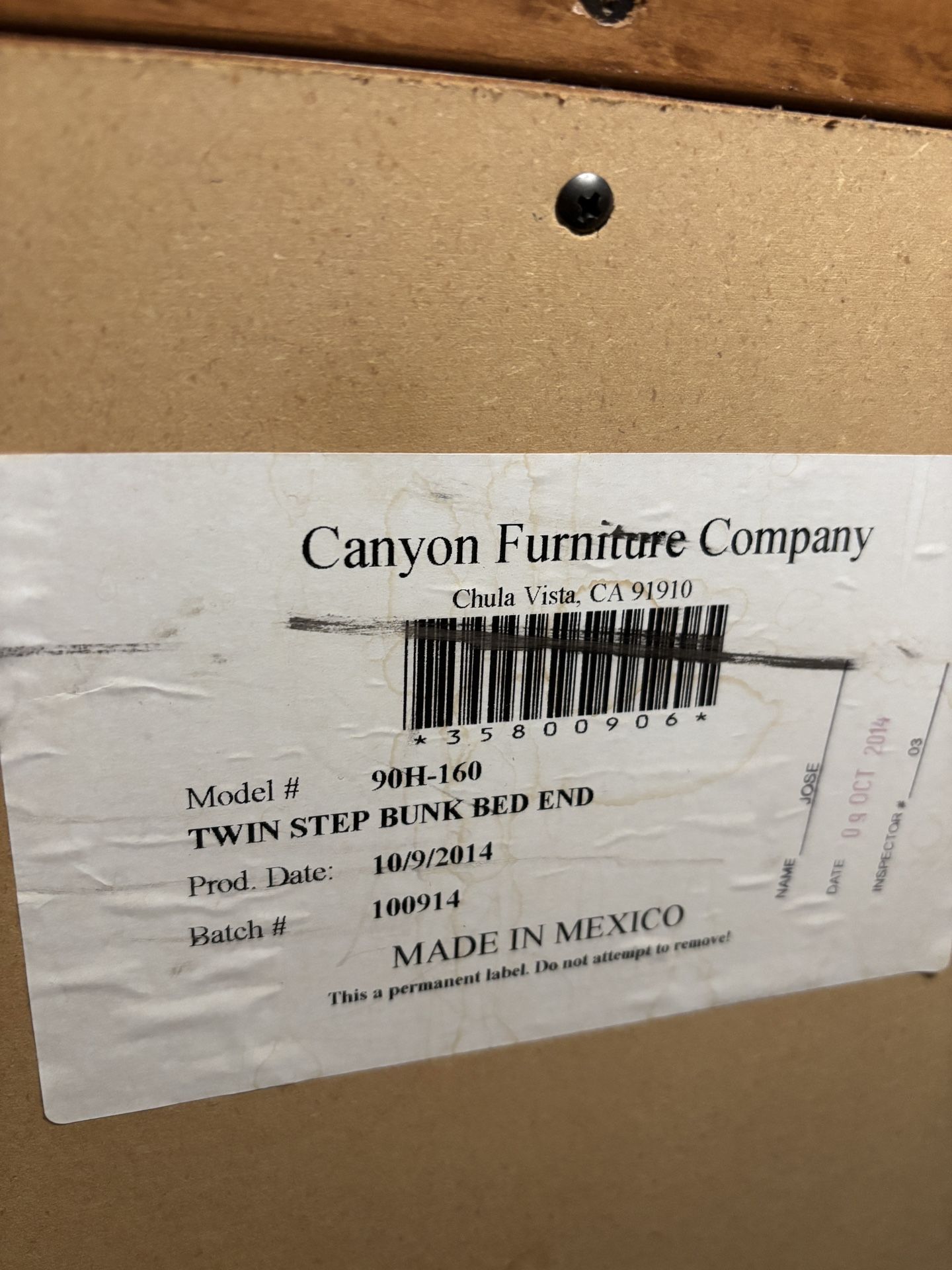 Bunk Bed Frame + Twin Mattress