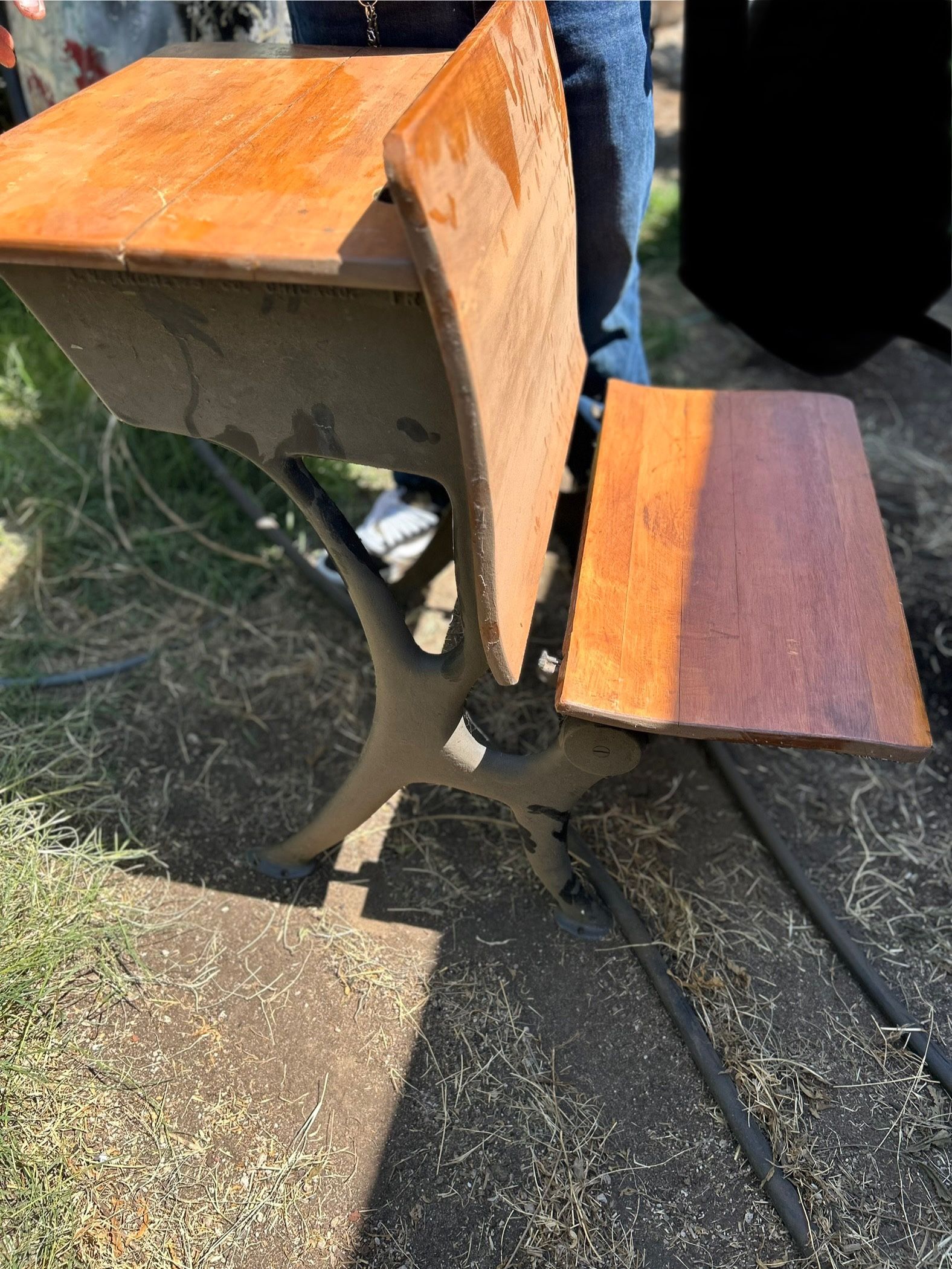 Cast Iron School Desk