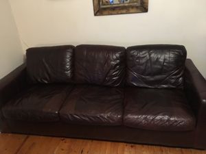 New And Used Sofas For In Richmond Va Offerup 3 Seated Waxed Leather Couch With Queen Sized Sofa Bed For In Richmond