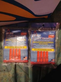 Red aerial flares