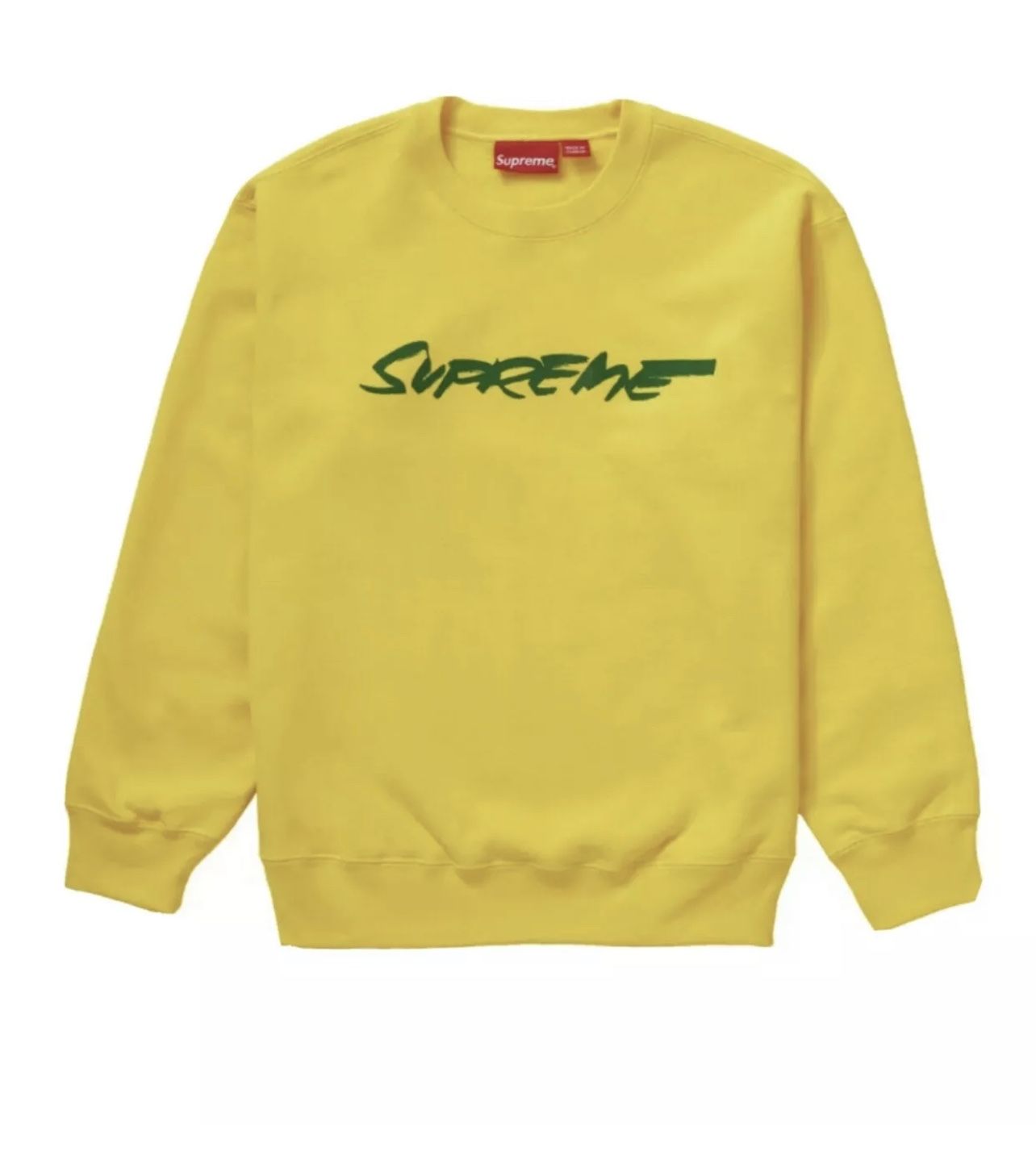 Supreme Futura Logo Crewneck Sweatshirt Size Xl Yellow FW20 Brand New 2020