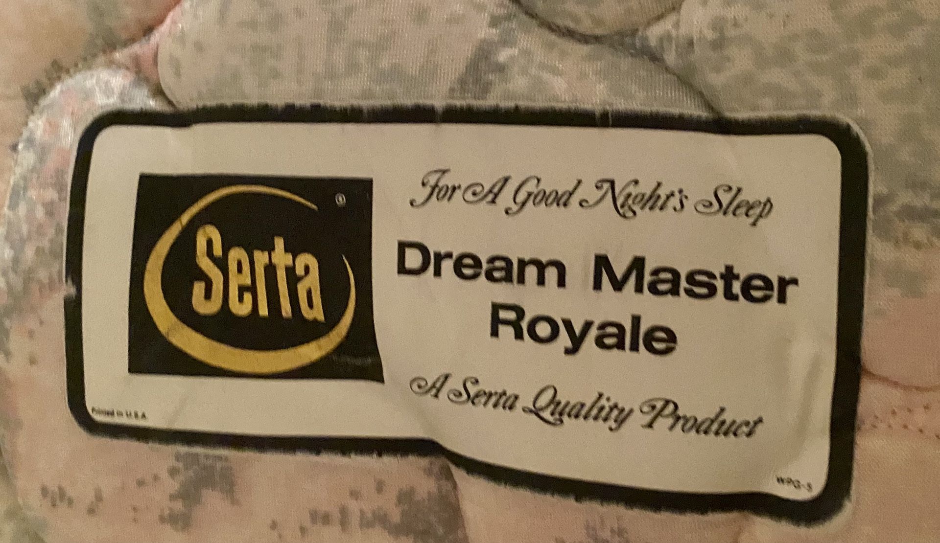 Serta Dream Master Royale Full Size Mattress And Boxspring