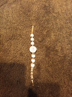 Hello Kitty Gold-Tone Link Bracelet Watch