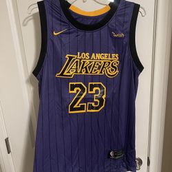 Nike Lakers #23 Lebron James Jersey Swingman Size 54 