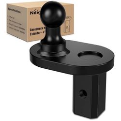 Gooseneck Ball Extender - GNXA4085, 4" Offset Ball Compatible with B&W Trailer Hitches Turnoverball Heavy Duty 2-5/16 Inch Ball 20000 lbs GTW 5000 lbs
