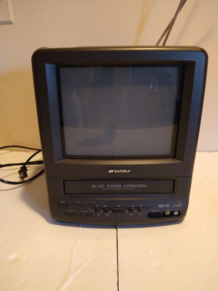 Sansui 9" TV/VCR Combo COM0961B Retro Gaming Tested No remote