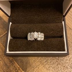 Diamond Wedding Engagement Ring White And Yellow Gold