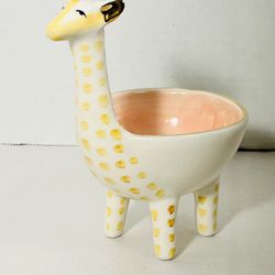 Giraffe trinket or super cute planter For Small Plant 