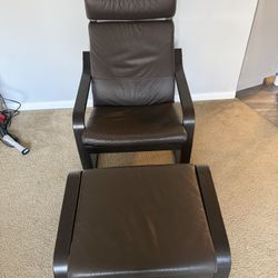 Brown Leather Reading Chair