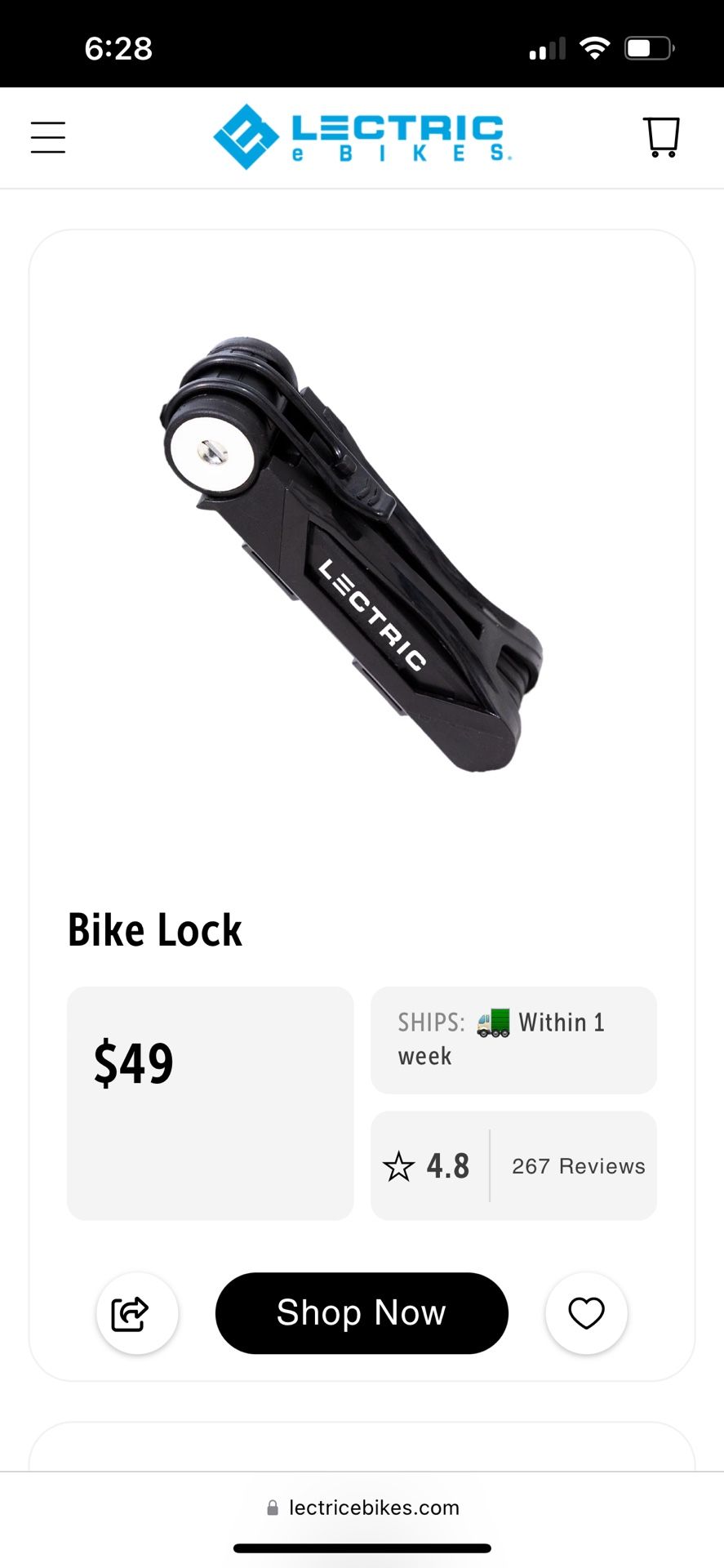 NEW E BIKE LOCK $40