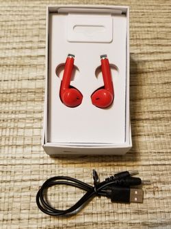 Red Earbuds New 1 pr