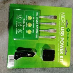Micro USB Power Kit And Car Charger