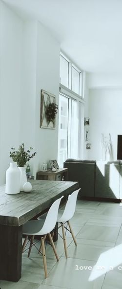 2 White Dining Chairs 