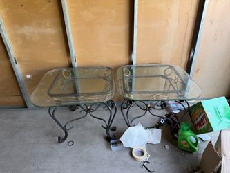 Glass end tables