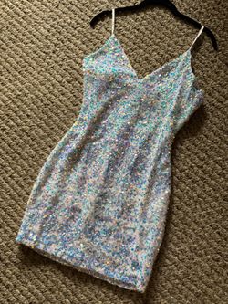 Iridescent Sequin Mini Dress M
