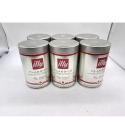 Illy Ground Coffee Classico Medium Perfectly Roasted 6 Pack, 8.8oz. Each,04/2026