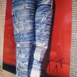 Patchwork Belt Pants 