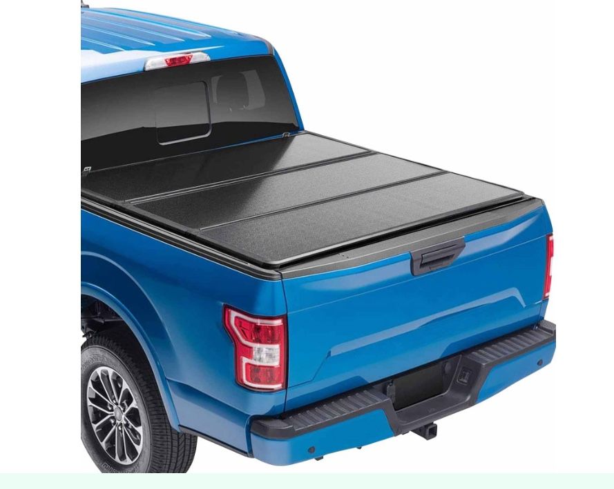 ILONPA 5.8 Ft(69.3'') Hard Folding Truck Bed Pickup Tonneau Cover For 2007-2025 Chevrolet Silverado 1500, GMC Sierra 1500 Fiberglass And Waterproof Fl