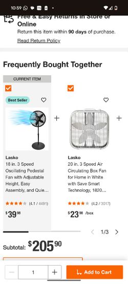 18 in. 3 Speed Oscillating Pedestal Fan with Adjustable Height, Easy Assembly, and Quiet Cooling for Any Room in Black