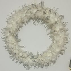 Glitter Silver And Off White Wreath 