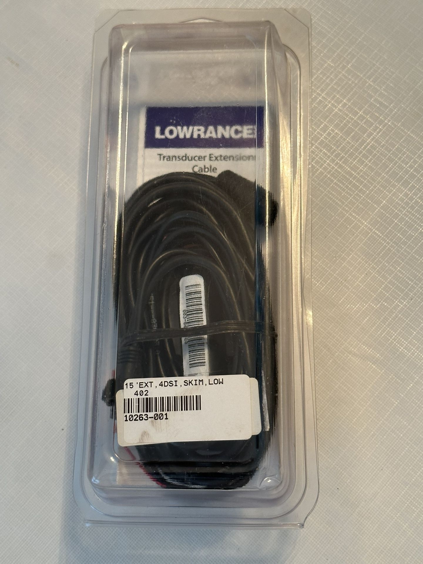 Lowrance DSI Transducer  Extension Cable Plus Power. 6 Pin Connectors.  Part # 000-10263-001.  Fits Mark And Elite Fish Finders.