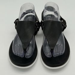 Sofft Penelope Women's Black Leather Thong Slingback Sandals Size 9M NWOT New