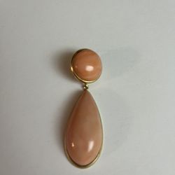 Coral Teardrop Pendant 