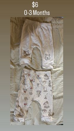 0-3 Months Disney Winnie The Pooh Baby Pajama Pants