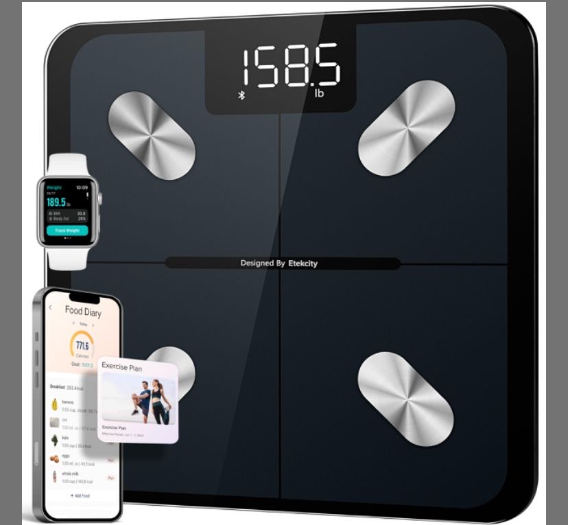 Etekcity Smart Scale For Body Weight, Bathroom Digital Weighing Scale With BMI, Body Fat Muscle Mass