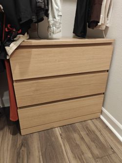 Ikea Oak 3 Drawer Dresser