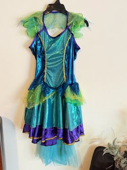 Fairy Witch Costume Dress with Tail Wing