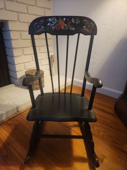 Vintage 1979 Hedstrom Child's Wooden Rocking Chair – Excellent Condition