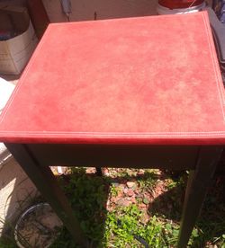 Leather top table
