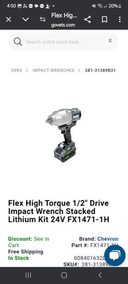 **Brand Spanking NEW** FLEX 24V 1/2" Drive High Torque Impact 