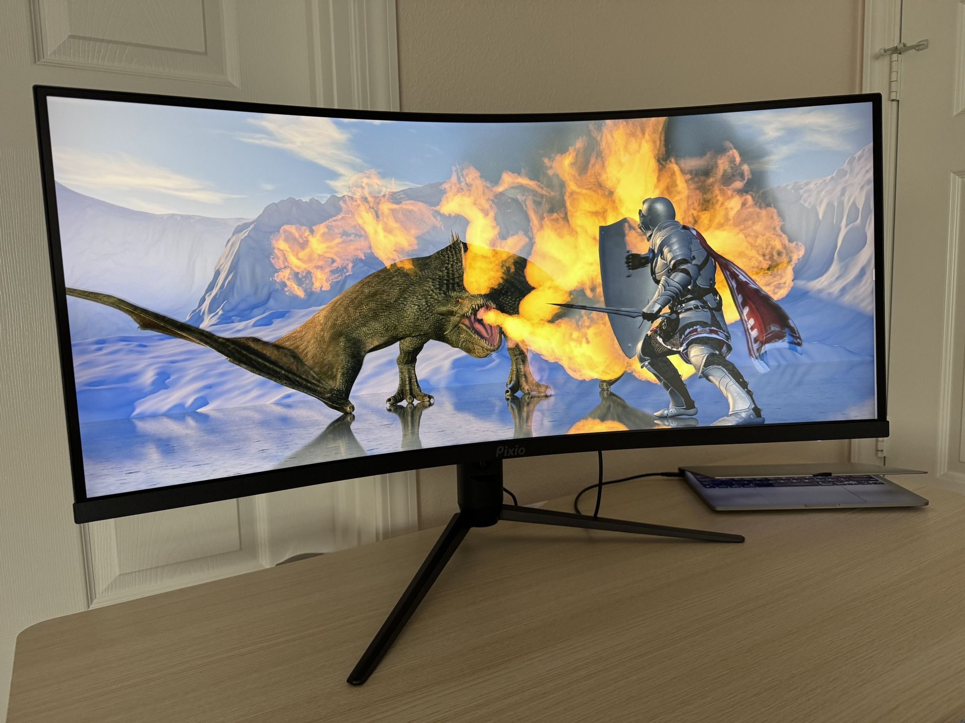 Brand New Pixio PXC348C Neo 34 inch 180Hz Refresh Rate UWQHD 1440p Ultrawide Resolution 1000R Curve Fast VA Panel 1ms Response Time USB-C Displayport 
