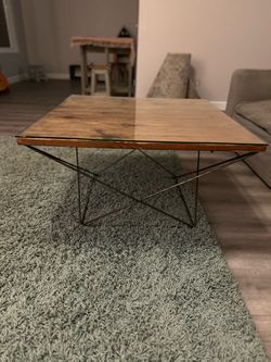 Modern Wood/Glass/Metal Coffee Table