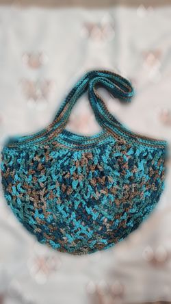 Handmade Crochet Mesh Market Bag