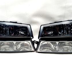 Headlights for 03-06 Chevy Silverado Avalanche  Smoked Headlamp Set