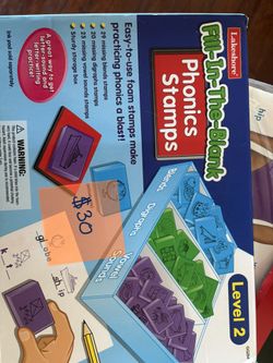 Lakeshore Fill In The Blank Phonics Stamps Level 2 - 74 PC