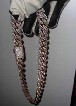 Rose Gold Baguette Cuban Chain