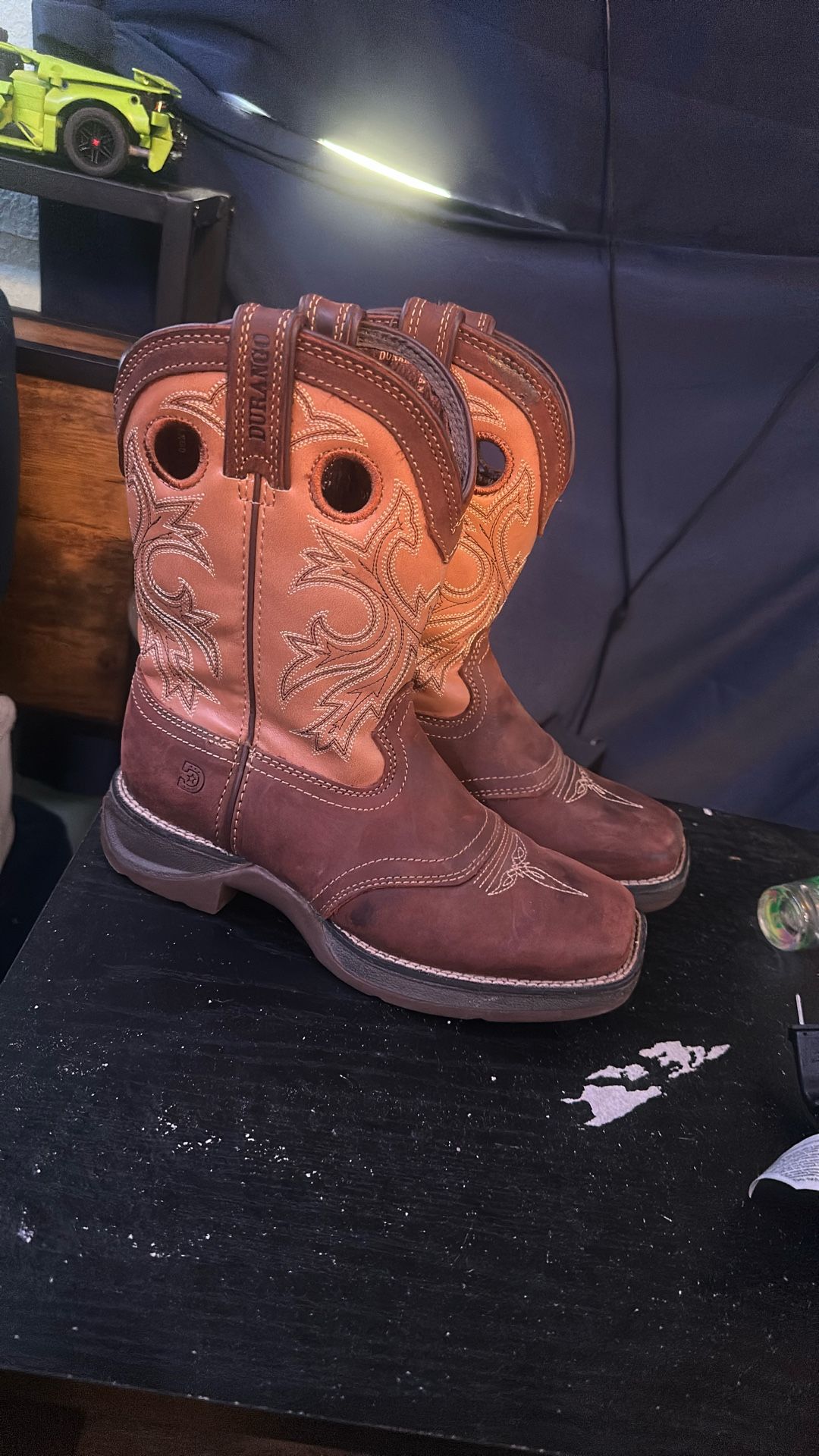 Durango Boots Wstm, Brown/tan Size 3.5 Men Kid Size 8