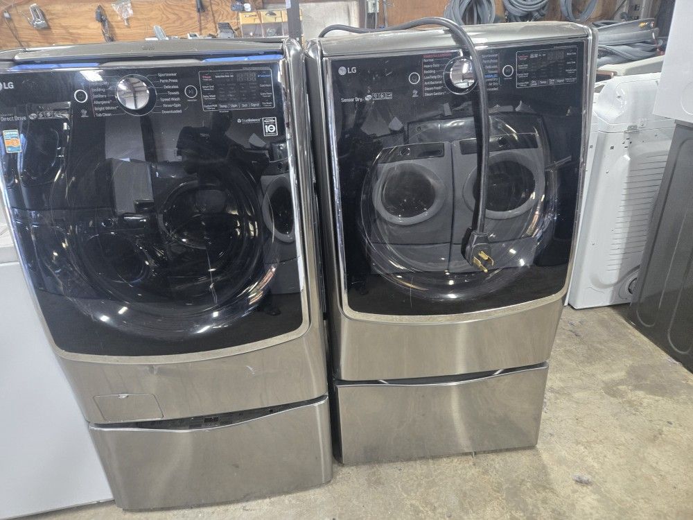 Lg Signature Series Washer And Dryer Set Electric Extra Large Capacity Washer 5.5cu Dryer 9.5cu 30-day Warranty