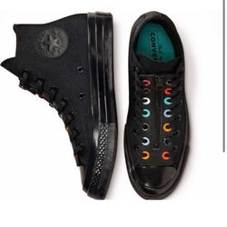 Converse Chuck 70 Zip Black Electric Aqua 8.5