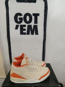 Air Jordan 3 RETRO MEN SIZE 10 Air Jordan 3 "Orange Trance/Sail-Starfish"