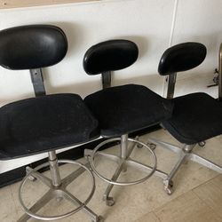 Three Vintage Office Chairs 