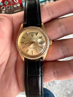 Rolex 1803 36mm non quickset diamond day date box papers buy sale trade silver scrap 10k 14k 24k coins