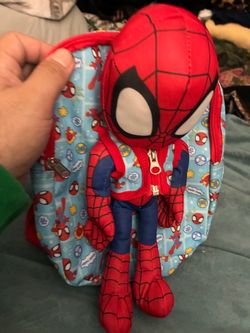 Spider-Man Kids Mini Backpack with Plush Doll