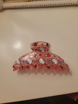 Hello KittyGlitter Pink Hair Clip