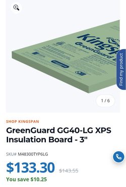 Styrofoam Board 4ftx8ftx3in Thick Kingspan