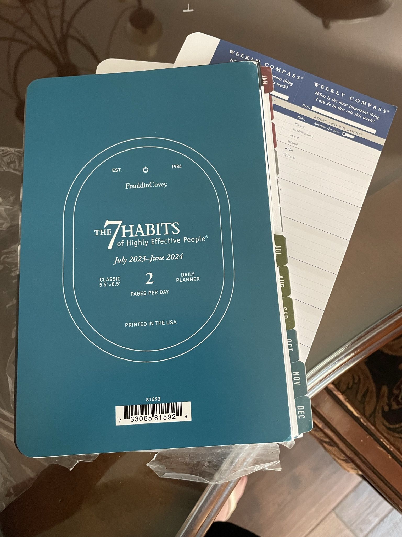 Brand New Franklin Covey Classic Planner 7/1/23-6/30/24: 7 Habits Of Highly Effective People